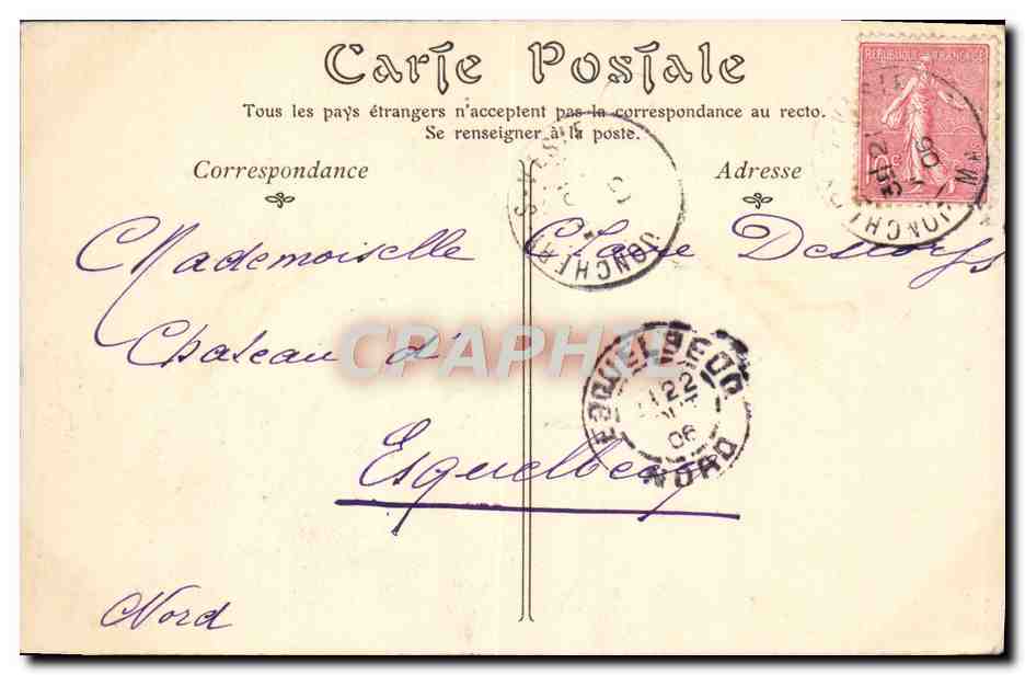 CPA Reims La Cathedrale — Verso
