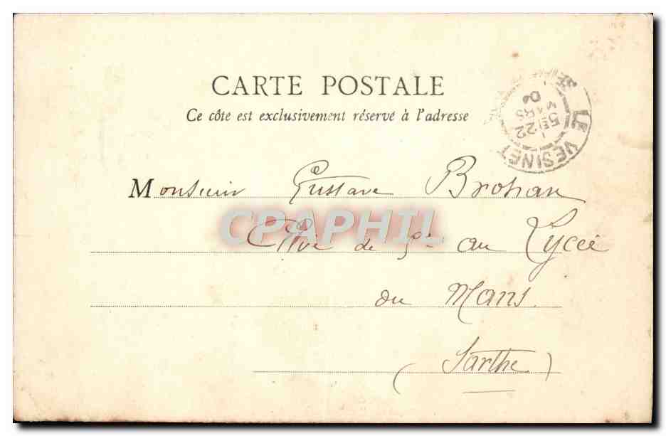 CPA Chateau De Rambouillet Et Jardins — Verso