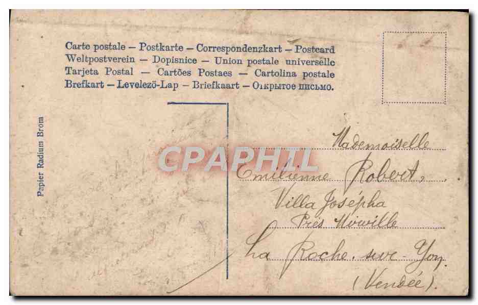 CPA Fantaisie Femme Chevre — Verso