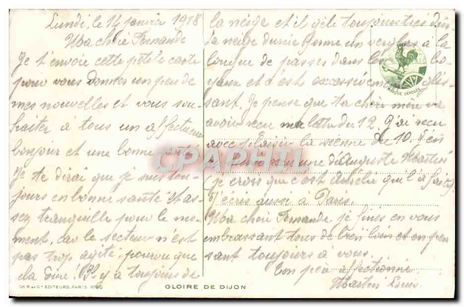 CPA Fantaisie Fleurs — Back