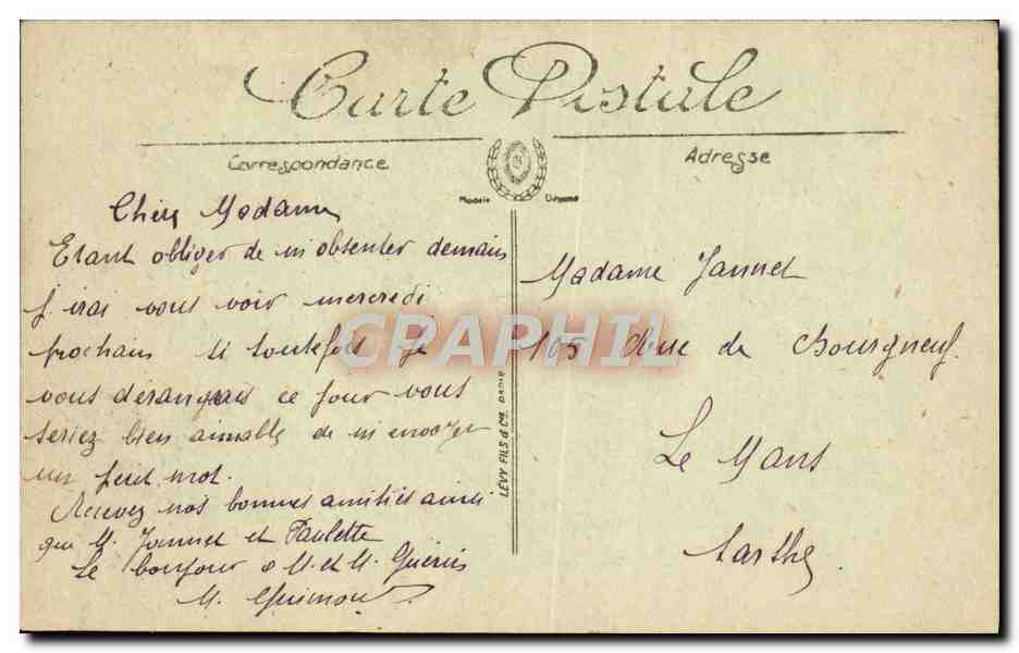 CPA Royan Le Casino Municipal — Rückseite