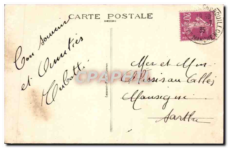 Carolles-Plage — Vue générale des Villas de la Plage — n° 467 — Verso