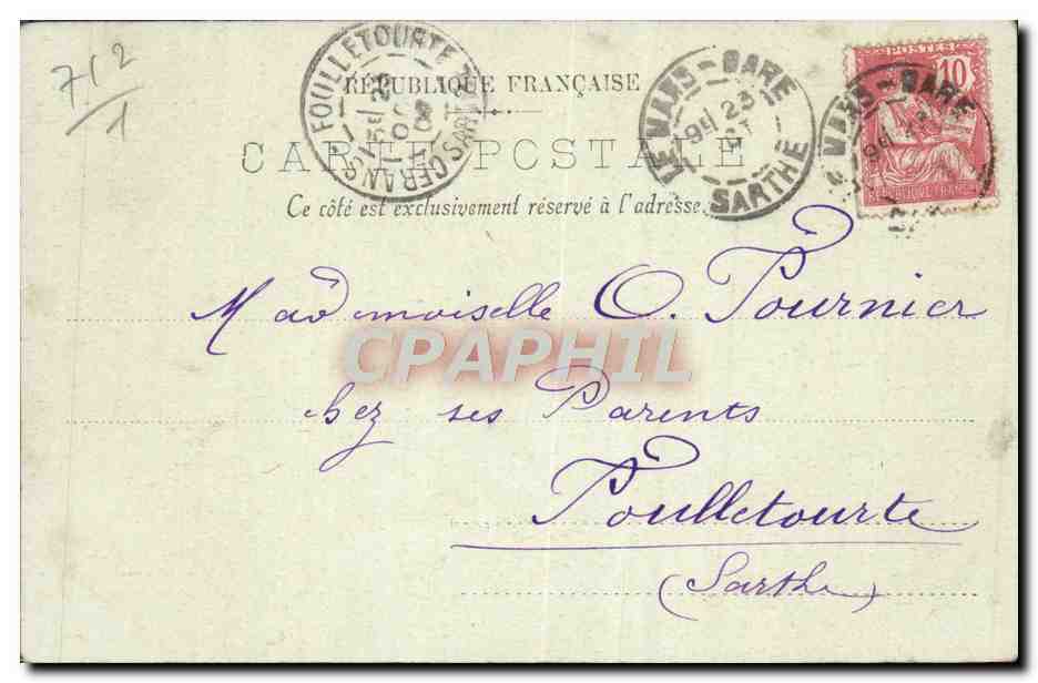 CPA Rouen La Tourelle Du Palais De Justice — Rückseite
