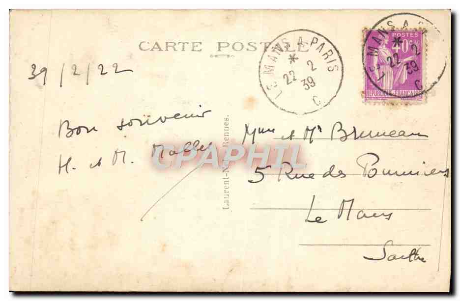 Rennes — La Porte Mordelaise, ou autrefois Royale — éditeur anonyme, n° 4455 — Reverso