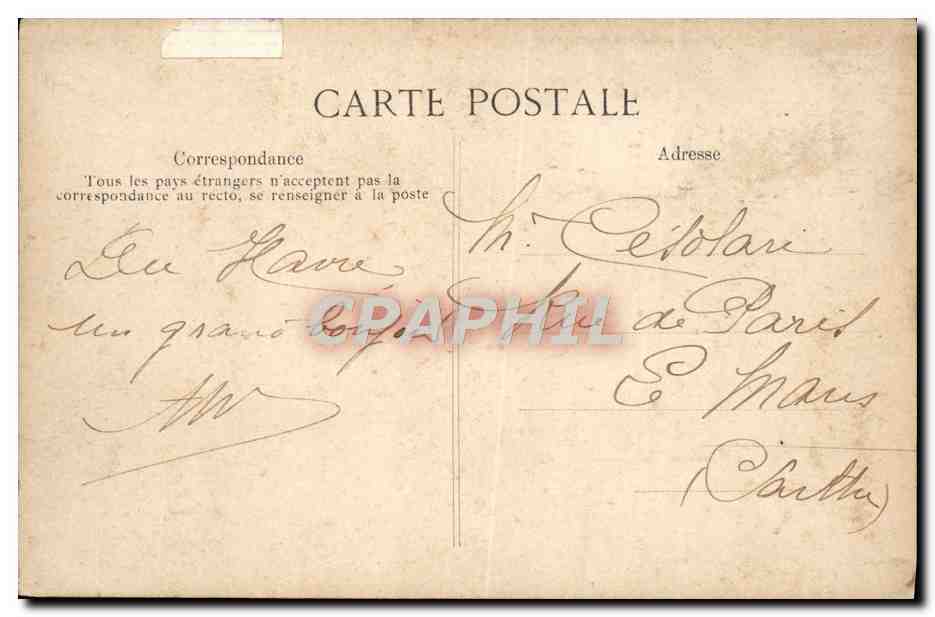 CPA Le Havre Le Trasatlantique La Lorraine — Rückseite