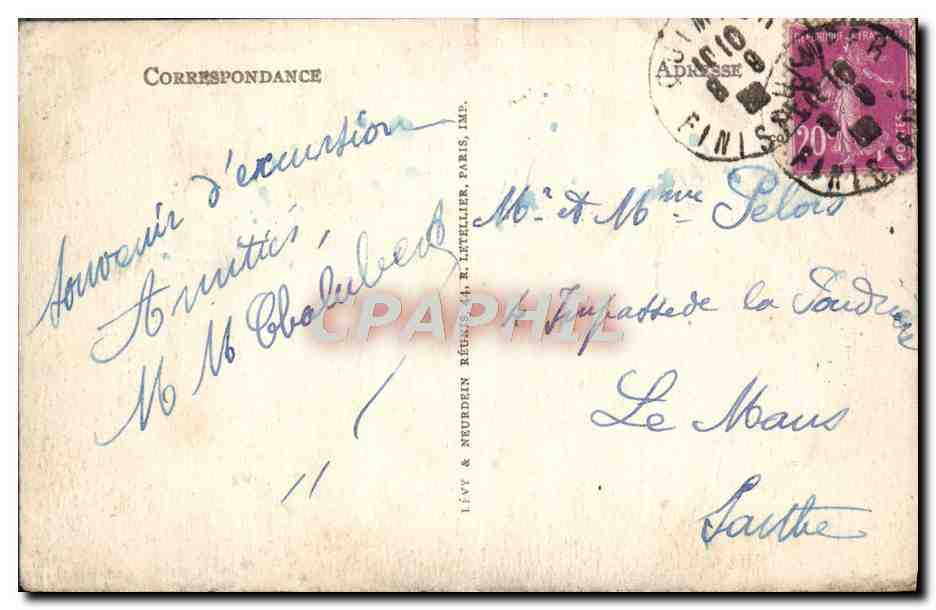 CPA Pointe Du Raz Les Recifs Gorle Gorlegriez Et Gorlebetta — Rückseite