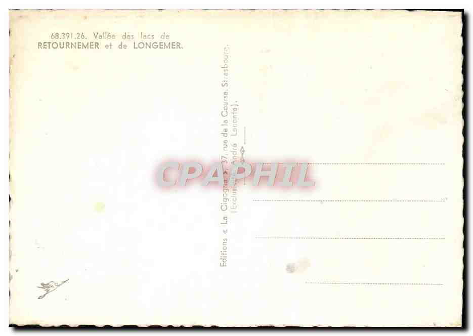 CPM Vallee Des Lacs De Retournemer Et De Longemer — Rückseite