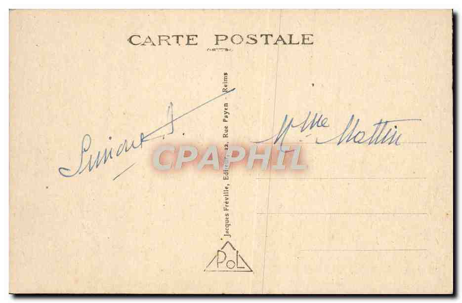 CPA Reims Vue Generale Vers I'Eglise Saint Andre — Rückseite