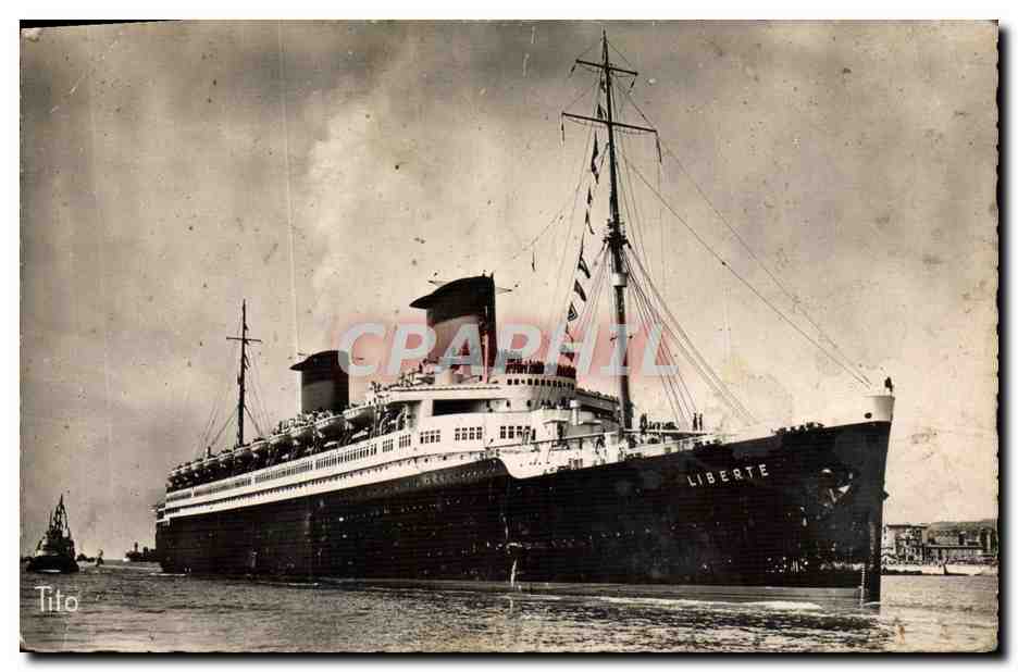 SS LIBERTÉ — Cours Havre-New-York — Compagnie Générale Transatlantique