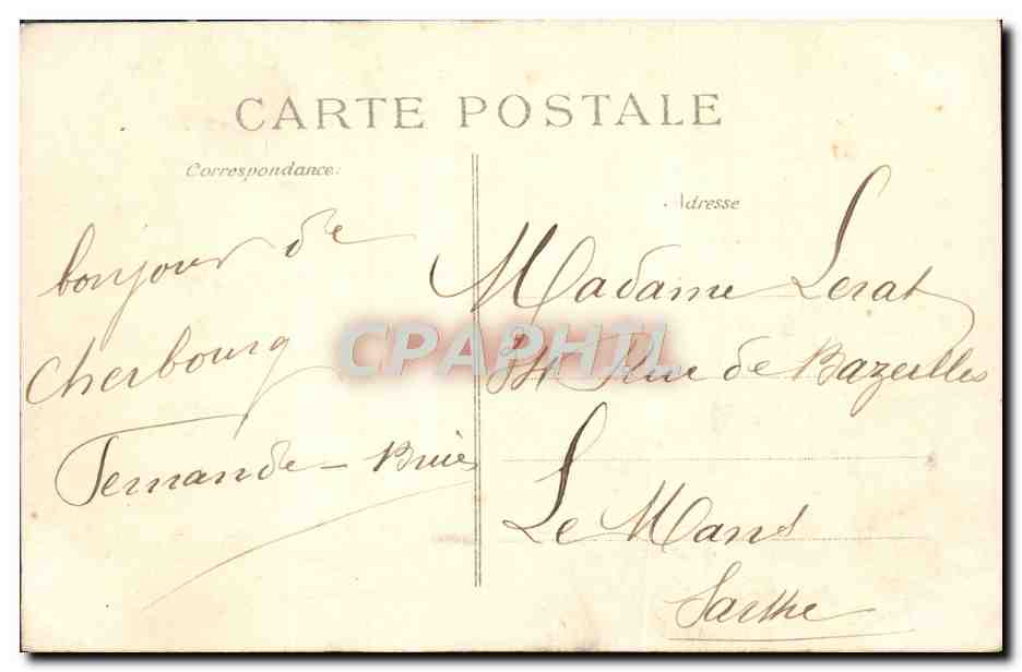 CPA Marine Nationale Paris Cuirasse d'Escadre dreadnought — Verso