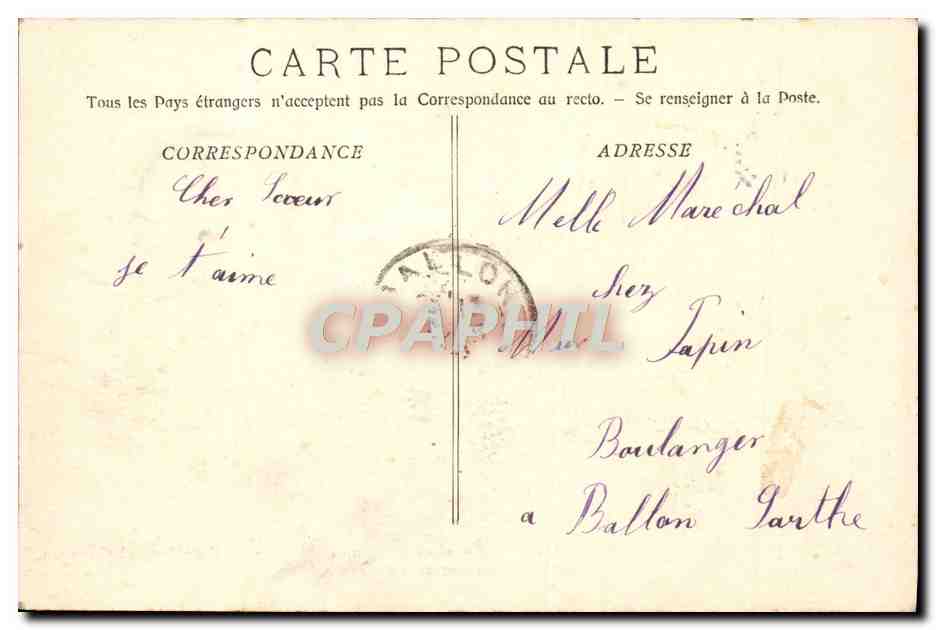 CPA Le Suffren Cuirasse d'escadre — Verso