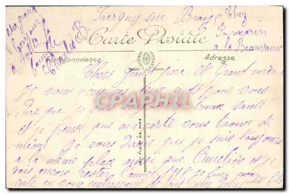 Le Masséna — cuirassé d'Escadre — LL. — Verso