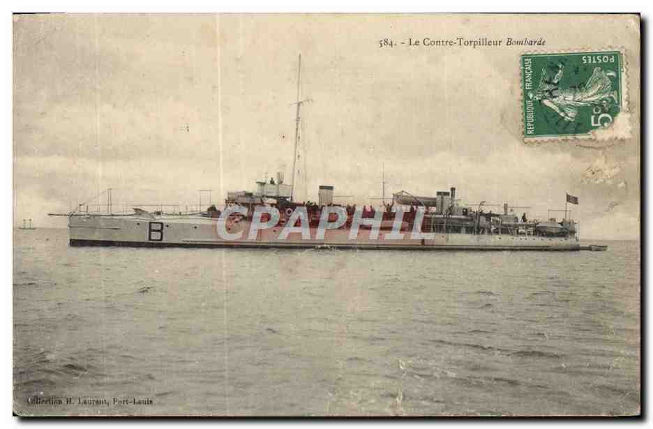 CPA Le Contre Torpilleur Bombarde