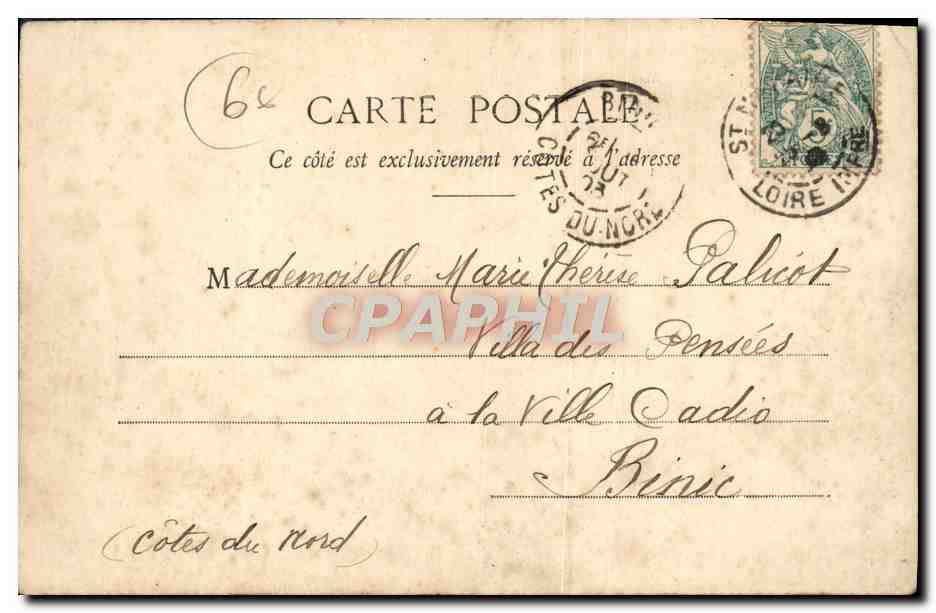 CPA St Nazaire Le Cuirasse Amiral aube sortant du bassin — Verso