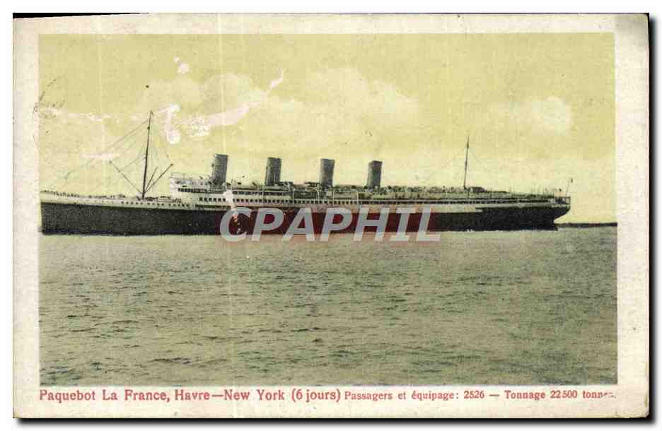 Paquebot La France, Havre—New York — Édition de Laet