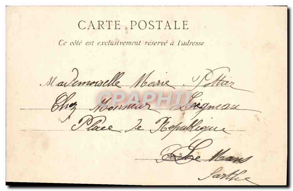 CPA La Normandie Environs d'Alencon Chateau de Vervaine III — Rückseite