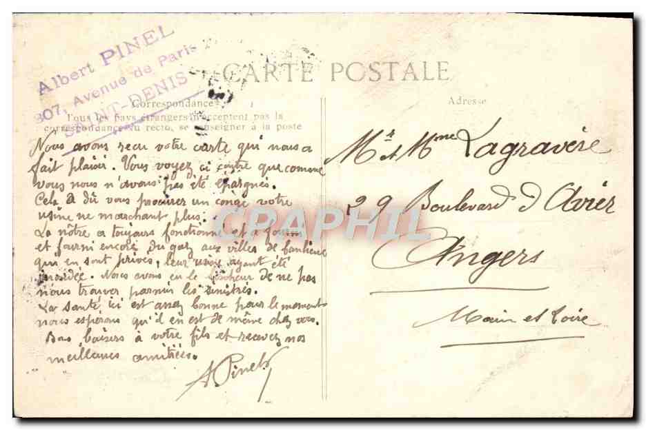 CPA Saint Denis La Rue du Port Le 28 janvier 1910 Crue de la Seine — Reverso