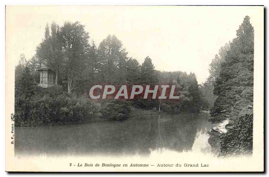 CPA Le Bois de Boulogne en Automne Autour du Grand Lac