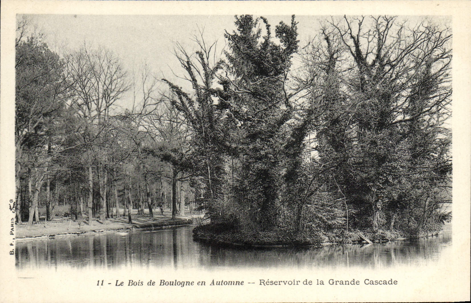 CPA Le Bois de Boulogne en Automne Reservoir de la grande cascade