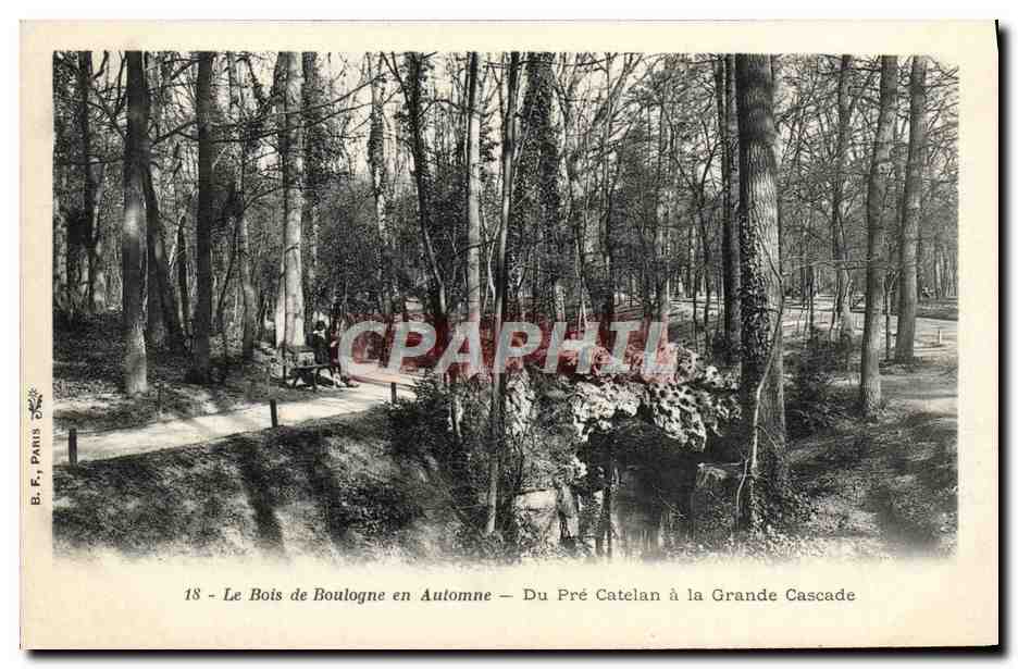 CPA Le Bois de Boulogne en Automne Du Pre Catelan a la Grande Cascade