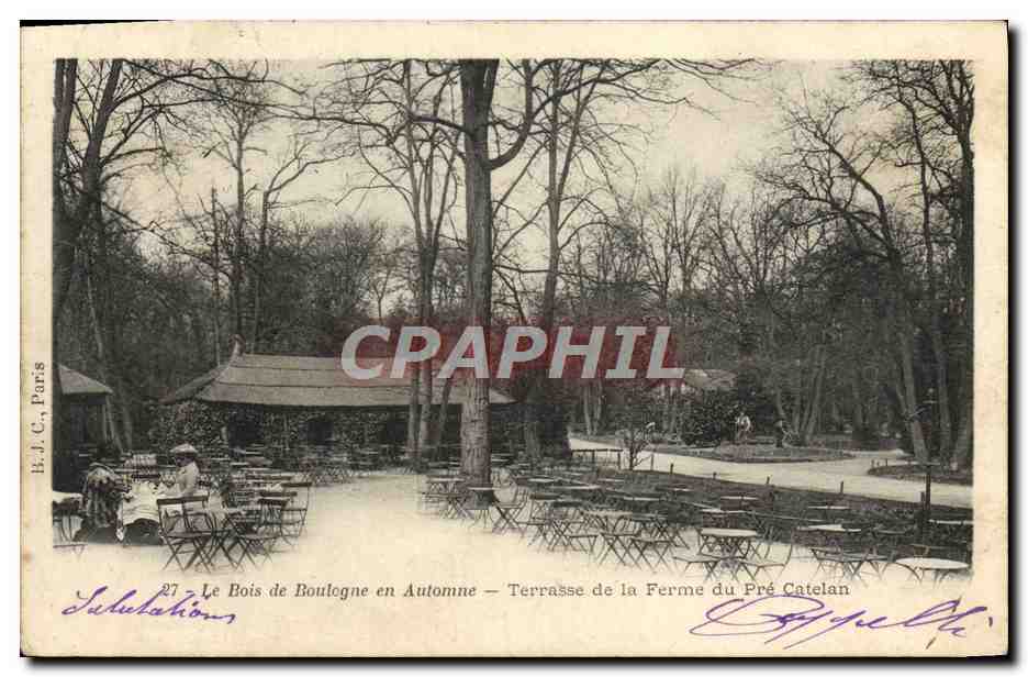 CPA Le Bois de Boulogne Automne Terrasse de la ferme du Pre Catelan
