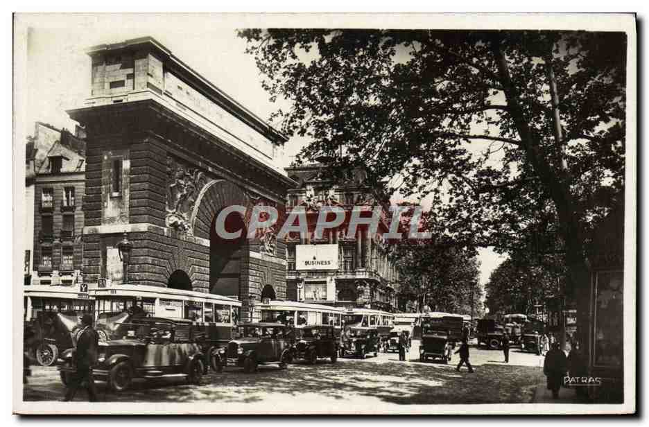 CPA Paris La Porte Saint Denis et les grands boulevards