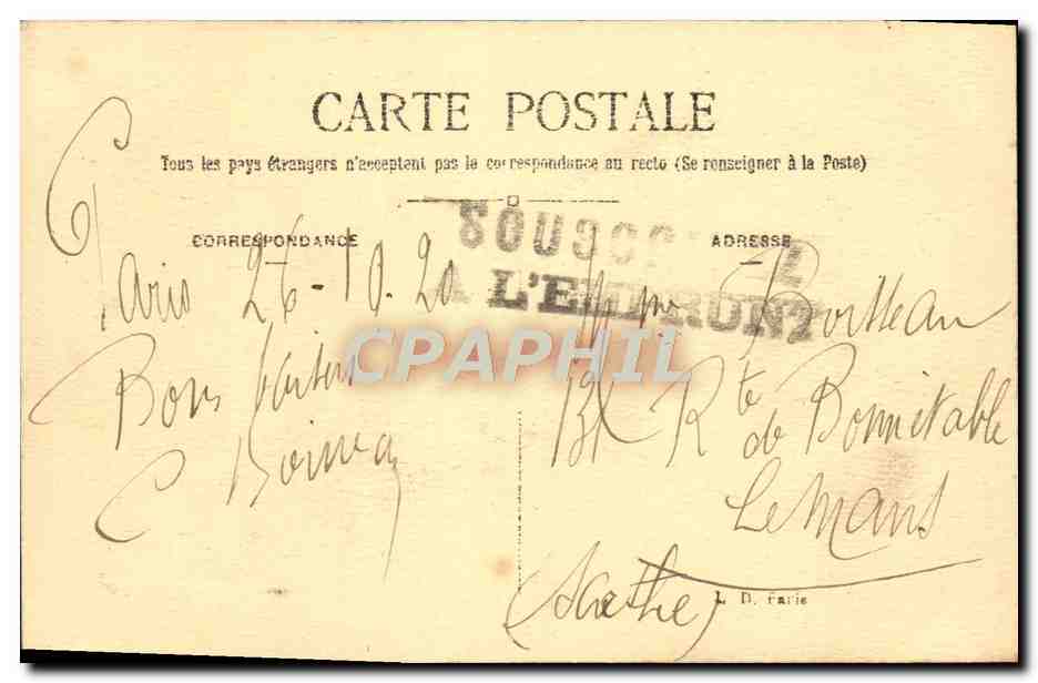 CPA Paris Le Bois de Boulogne Pointe du Grand Lac — Verso