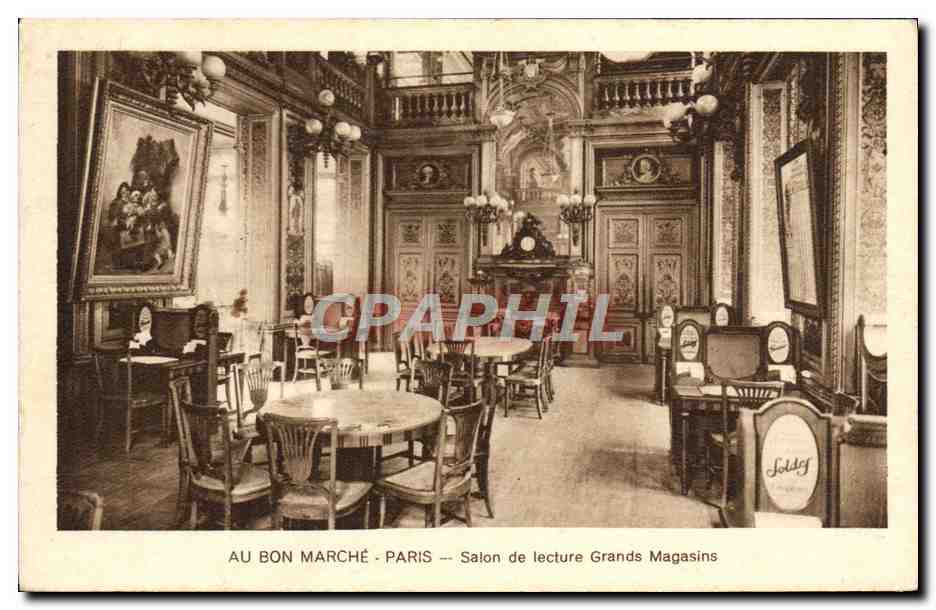 CPA Paris Au Bon Marche Salon de lecture des Grands Magasins