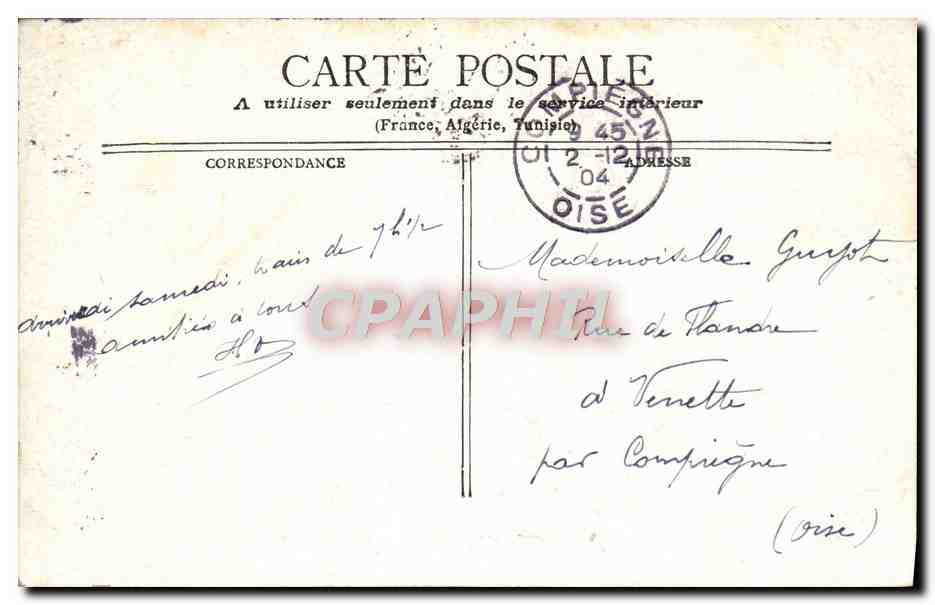 CPA Paris La Pont D'Arcole L'Hotel De Ville — Rückseite