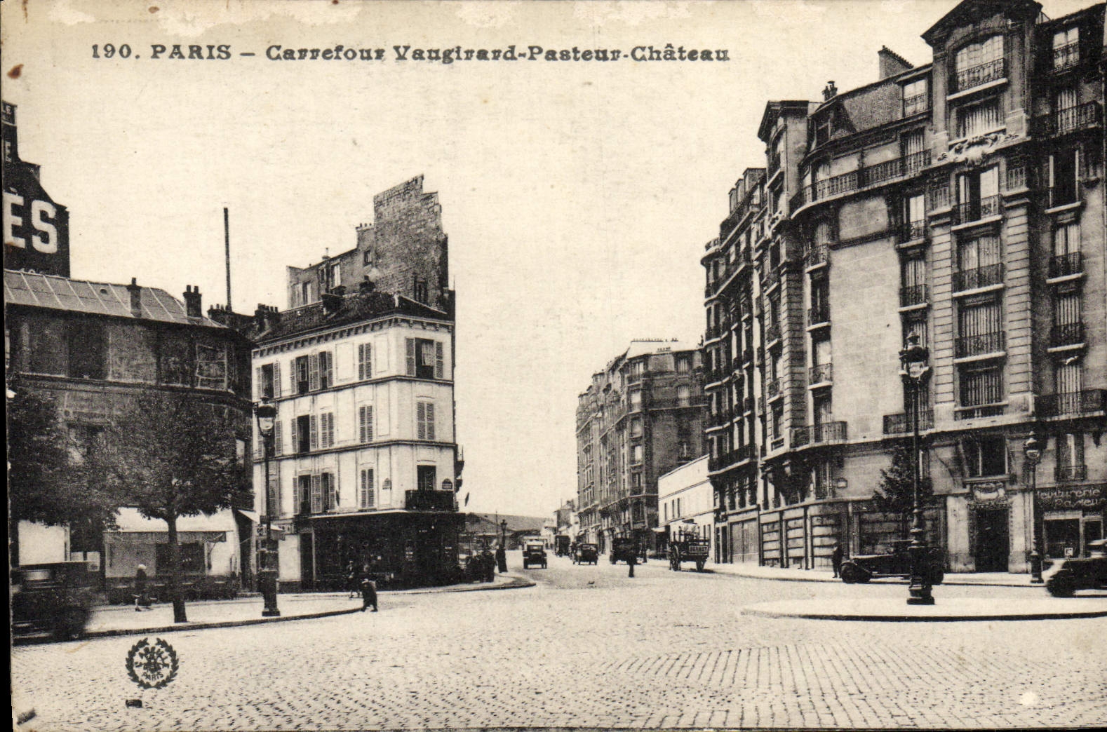 CPA Paris Carrefour Vaugirard Pasteur Chateau