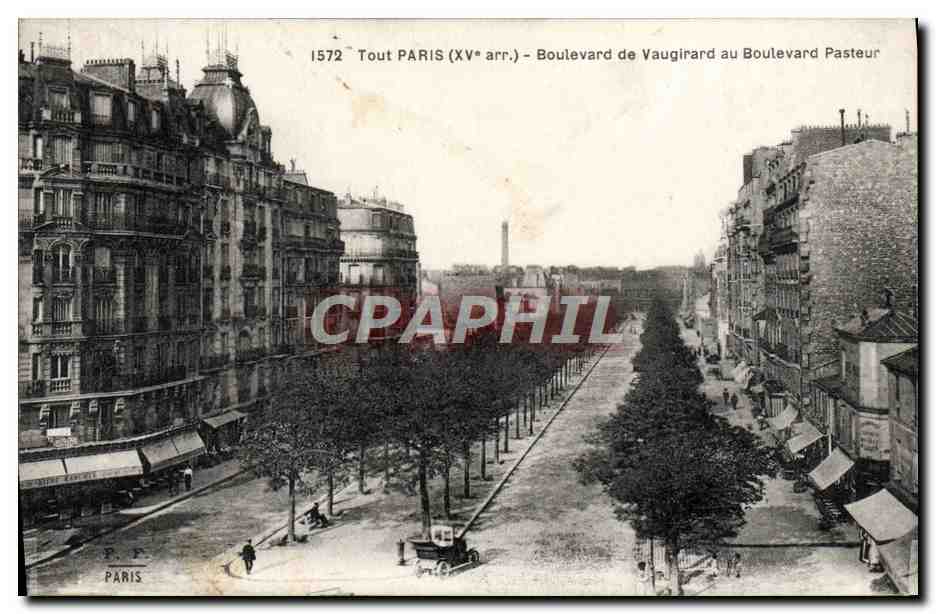 CPA Paris Tout Boulevard De Vaugirard au boulevard Pasteur
