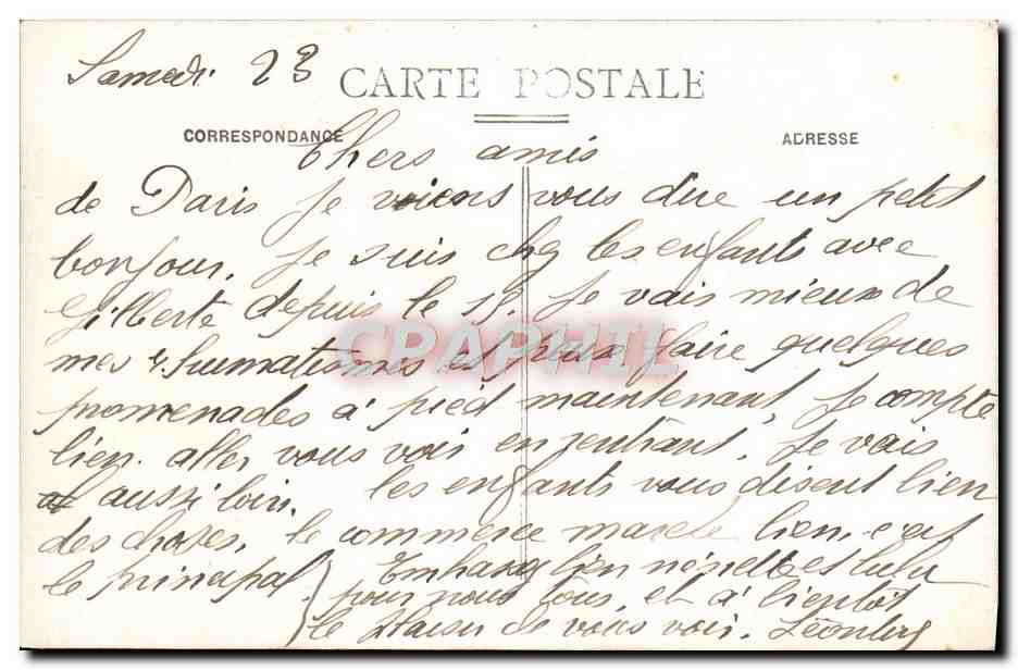 CPA Paris Tout Boulevard De Vaugirard au boulevard Pasteur — Rückseite