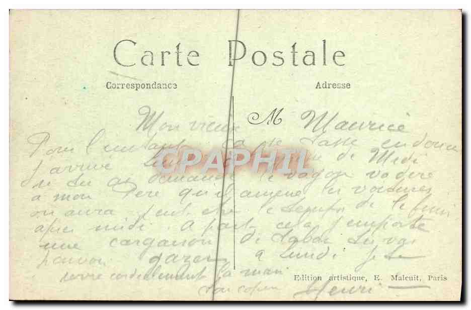 CPA Paris Boulevard et Porte St Denis — Rückseite