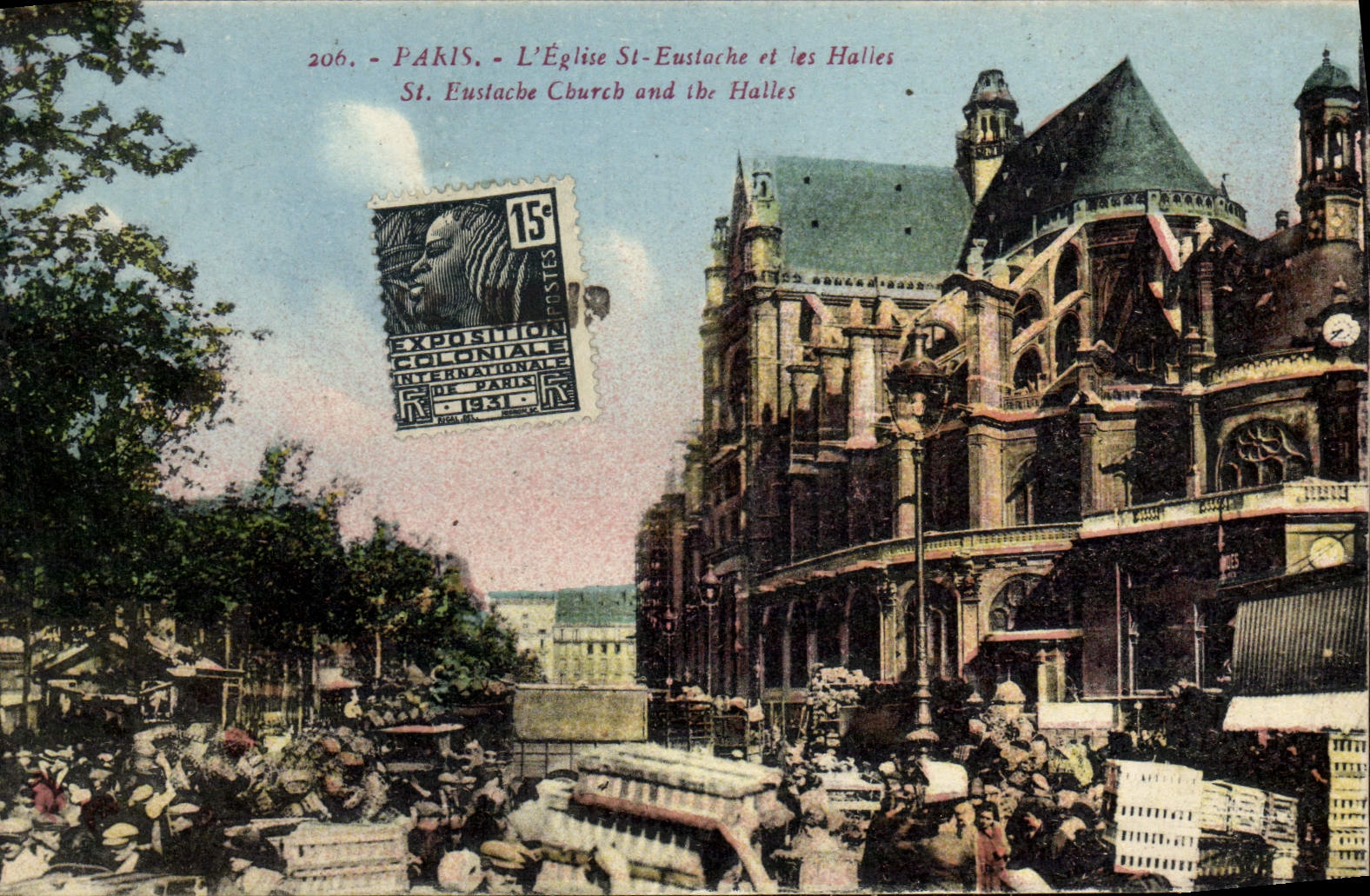 Paris - L'Église St-Eustache et les Halles — Édition La Cigogne, Paris, n°206