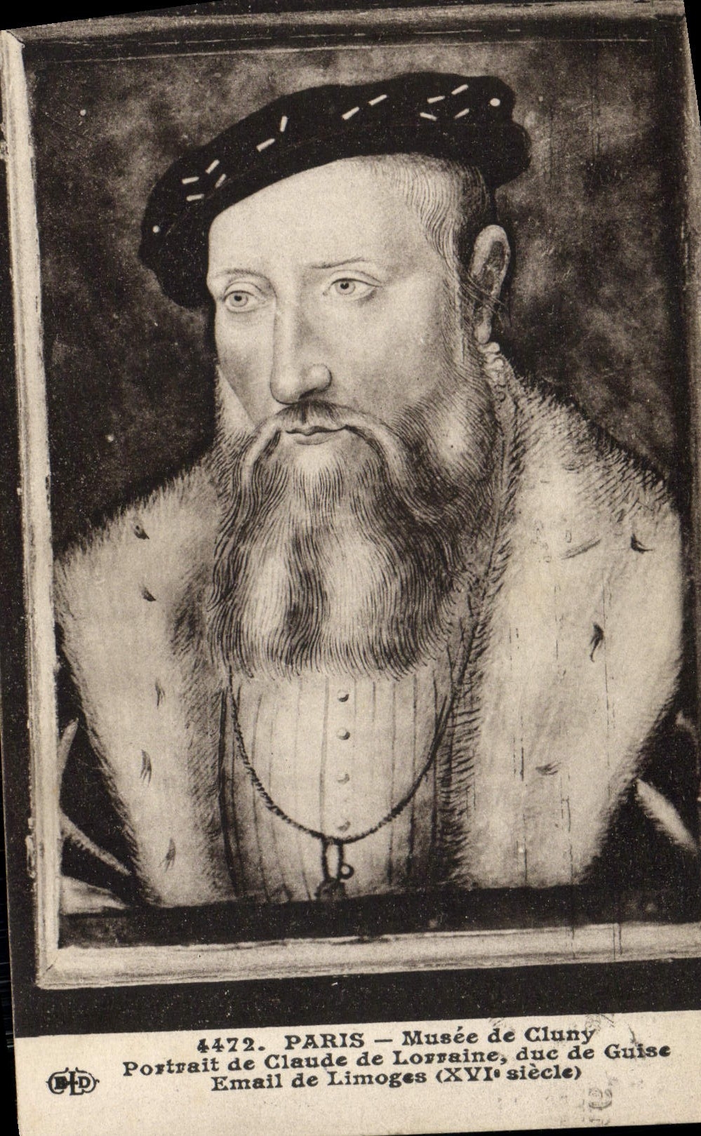 CPA Paris Musee de Cluny Portrait de Claude de Lorraine Duc de Guise Email de Limoges