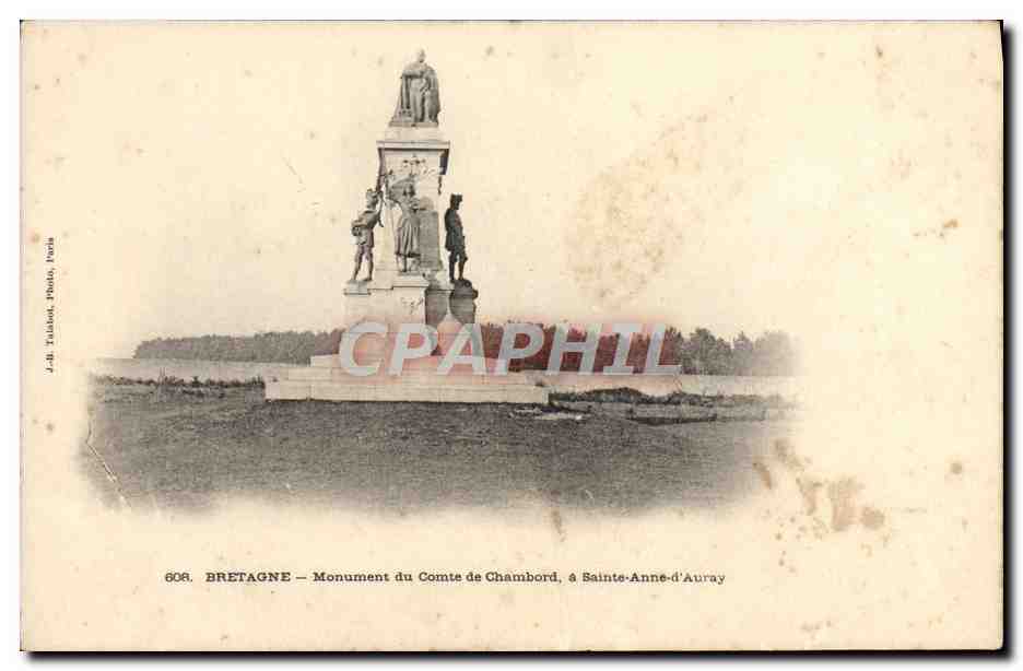 CPA Bretagne Monument du Comte de Chambord a Sainte Anne d'Auray