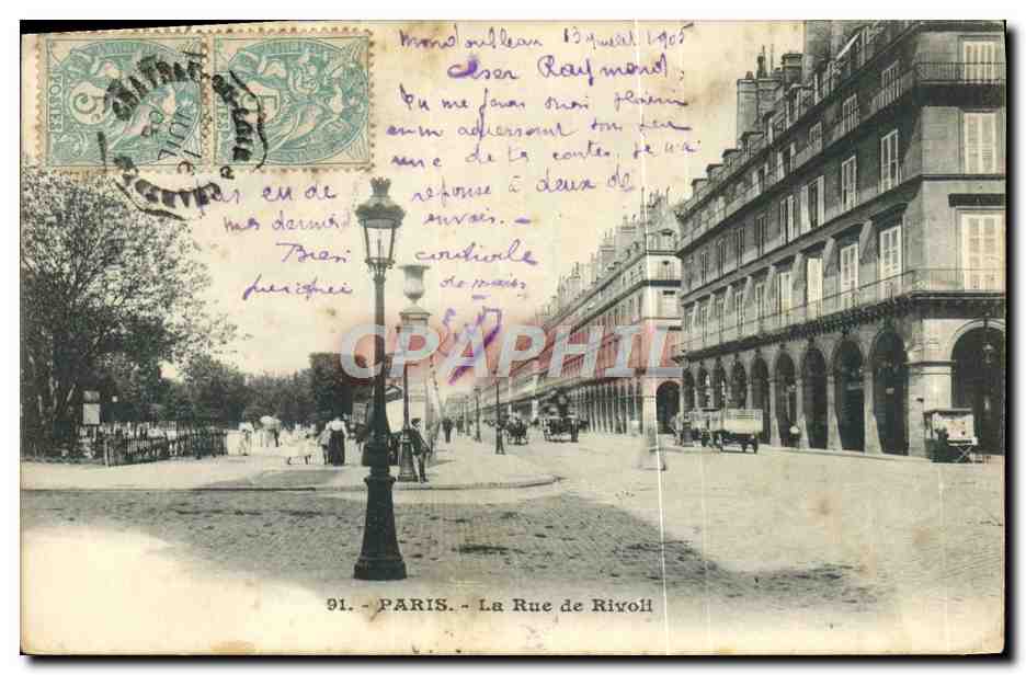 CPA Paris La Rue de Rivoli
