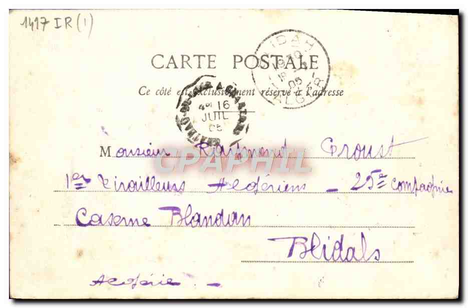 CPA Paris La Rue de Rivoli — Verso