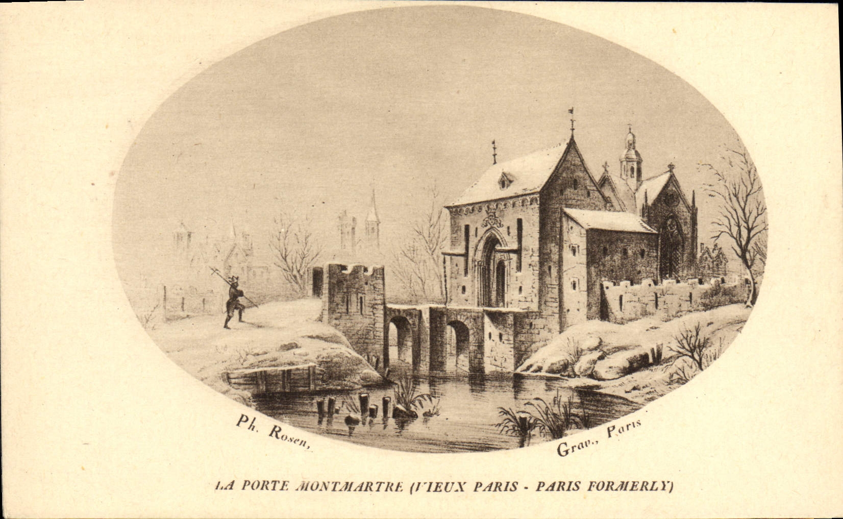 CPA Paris Le porte Montmartre 