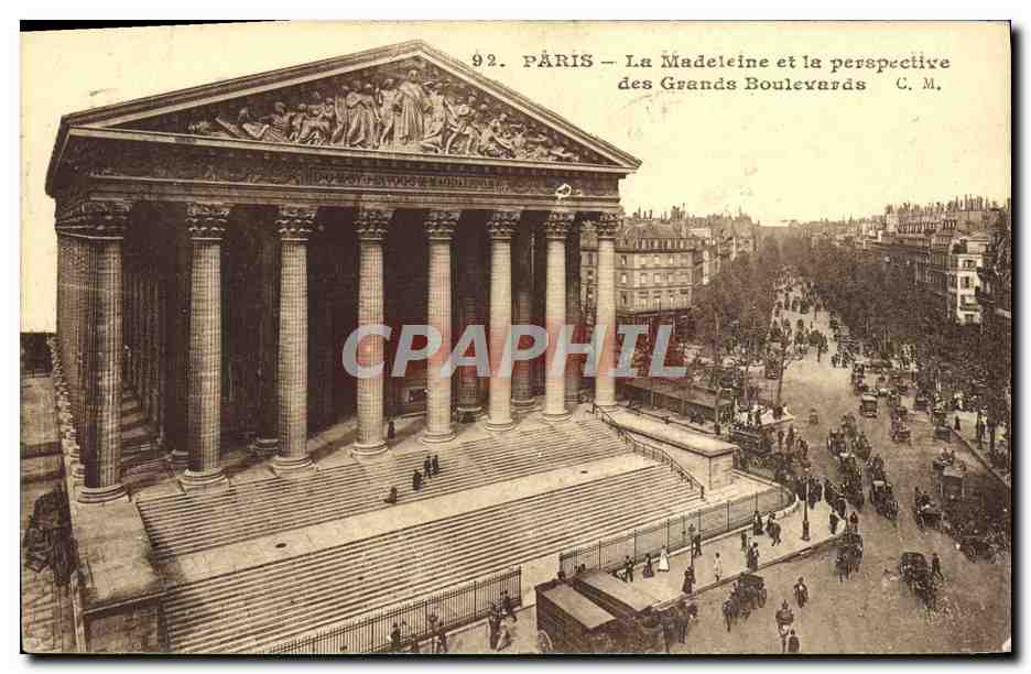 CPA Paris La Madeleine et la Perspective des grands boulevards