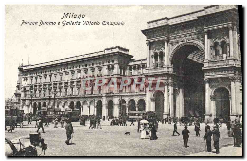 CPA Milano Piazza Duomo e Galleria Vittorio Emanuele