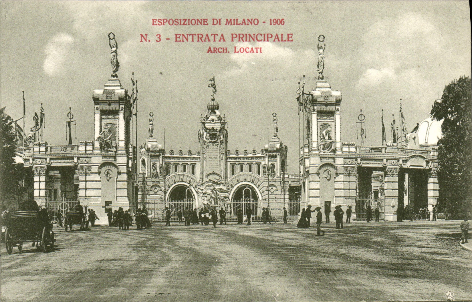CPA Milano Esposizione D1906 Entrata principale 