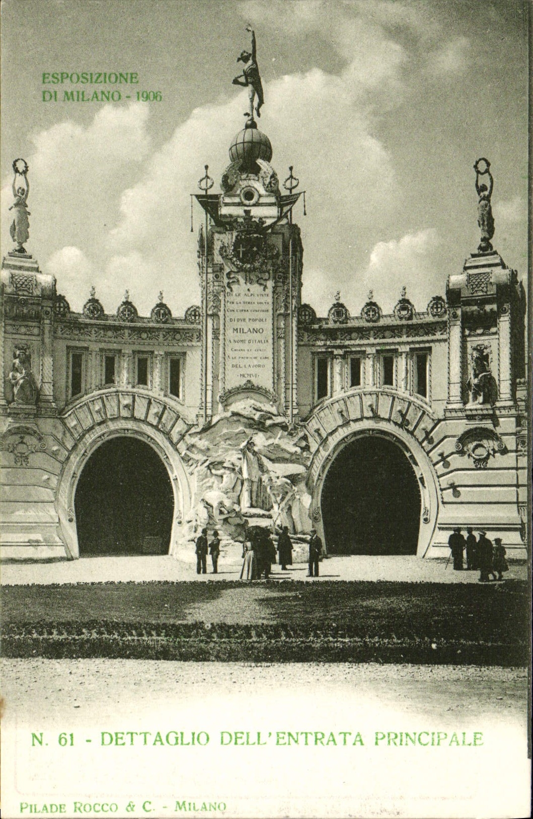 CPA Milano Esposizione 1906 Dettaglio dell Entrata principale