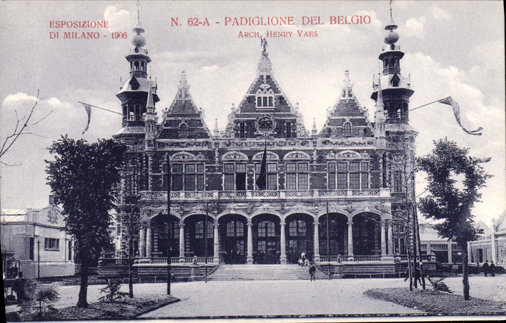 CPA Milano Padiglione Del Belgio 1906