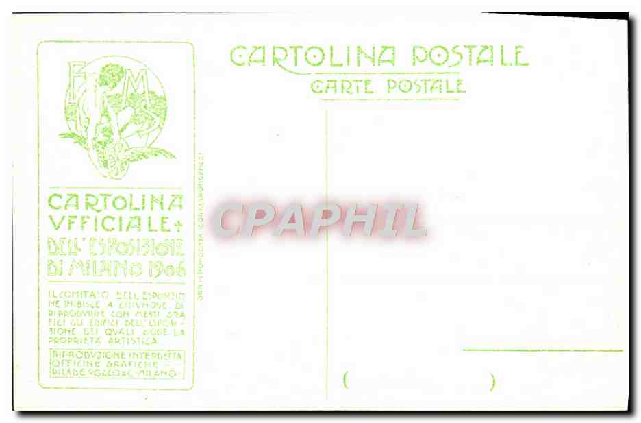 CPA Milano 1906 Arti Decorative — Rückseite