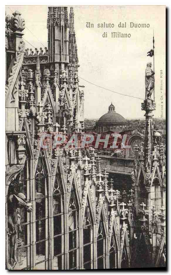 CPA Milano Un Saluto dal Duomo di Milano
