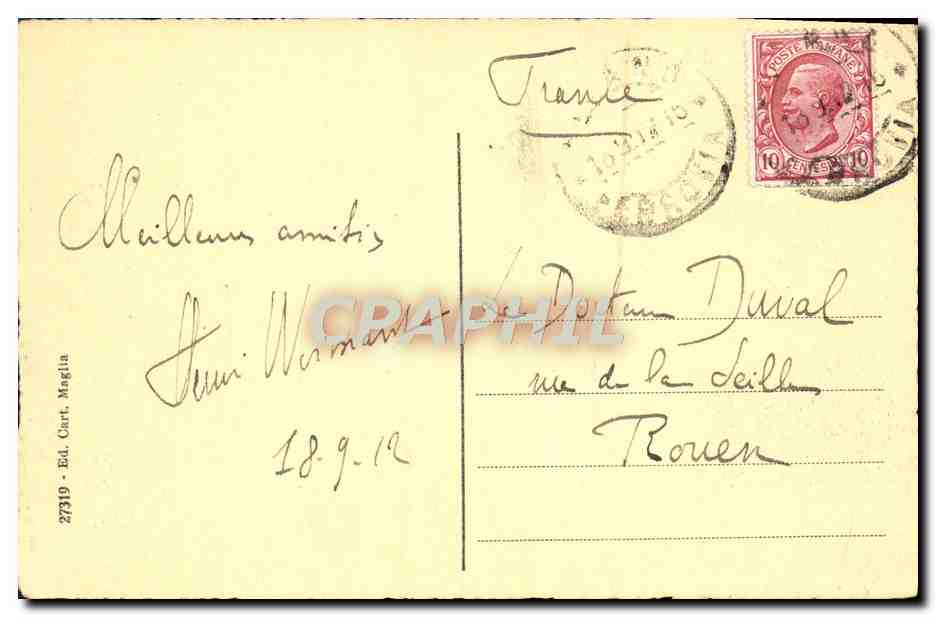 CPA Milon Chiesa di Maria della Grazie — Verso