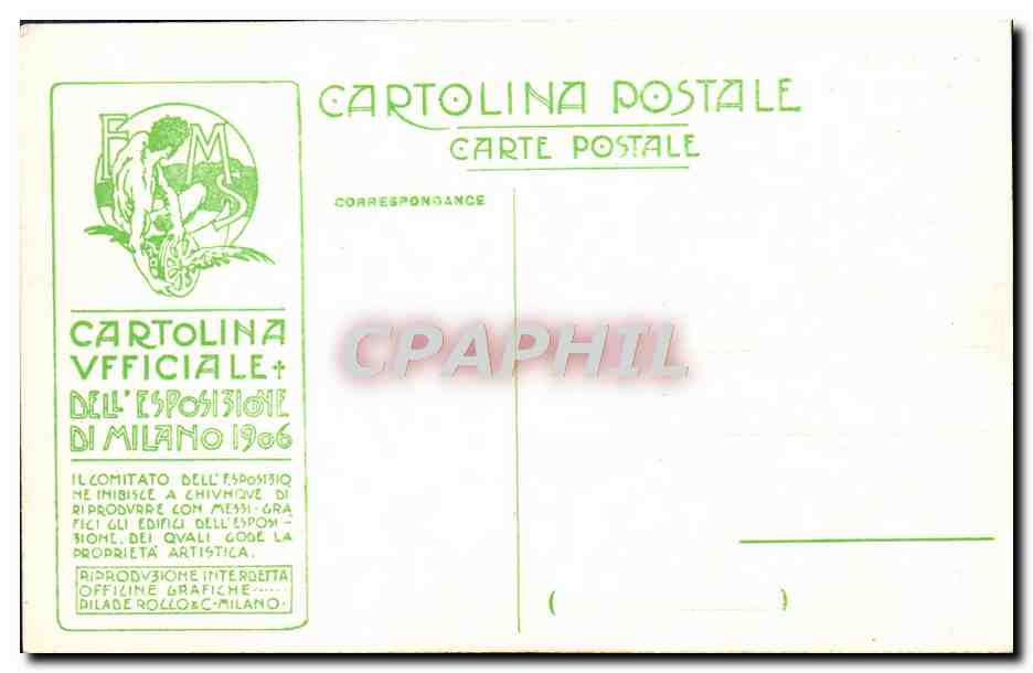 CPA Milon 1906 Arti Decorative Francesi — Verso