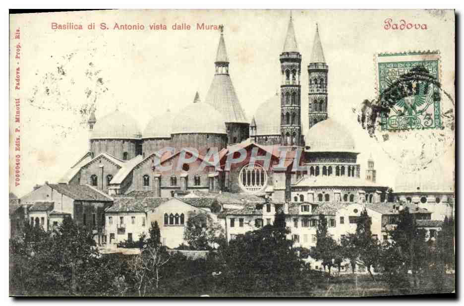 CPA Padova Basilica di S Antonio Vista della Mura 