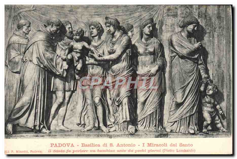 CPA Padova Basilica di S Antonio Miracoli del Santo